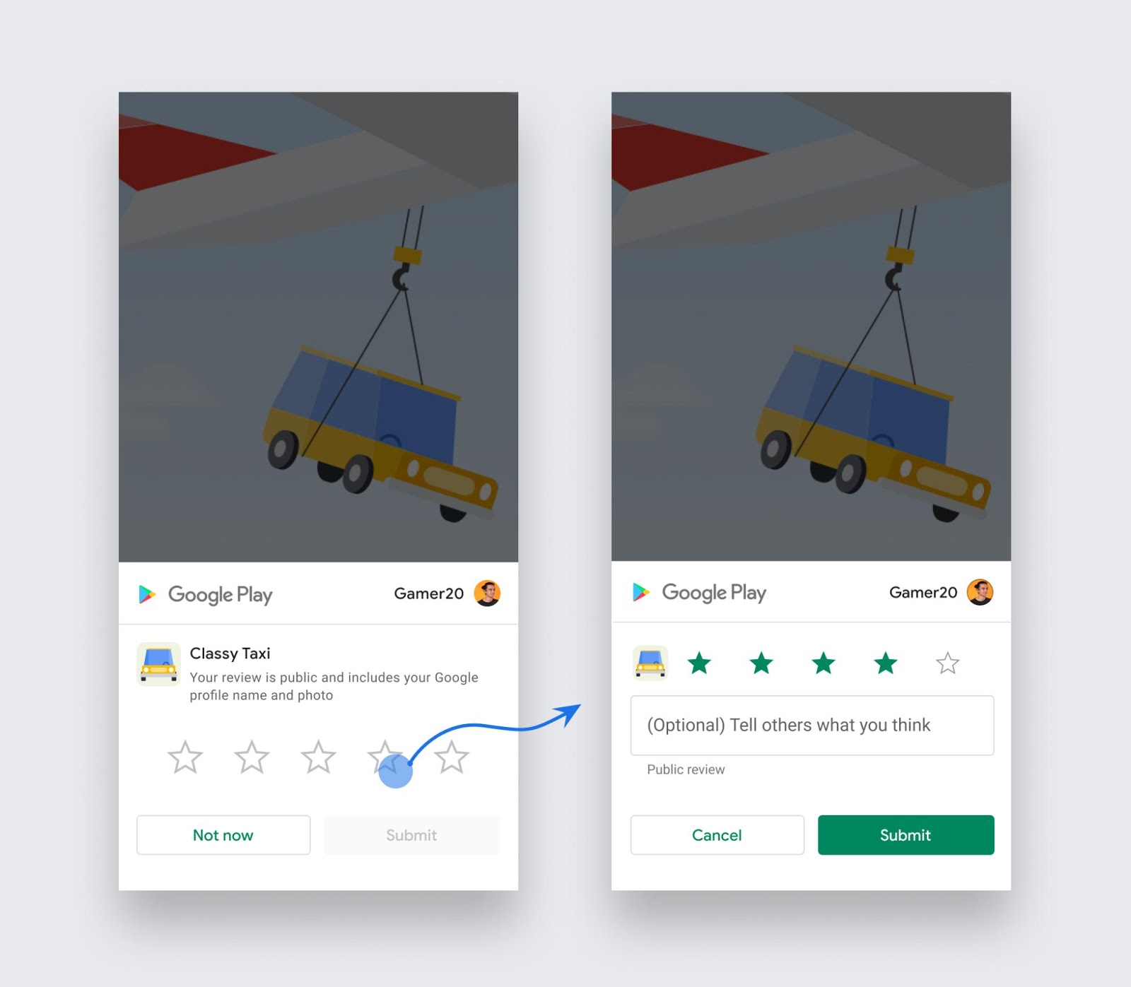Android in-app review prompt
